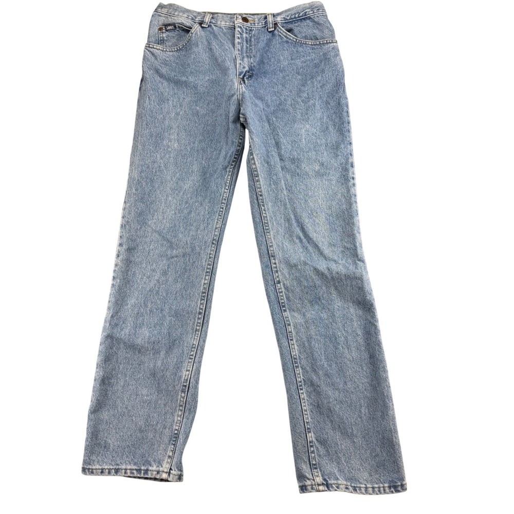 Lee Mens Regular Fit Straight Leg Light Wash Denim Jeans 31x31 Actual Size